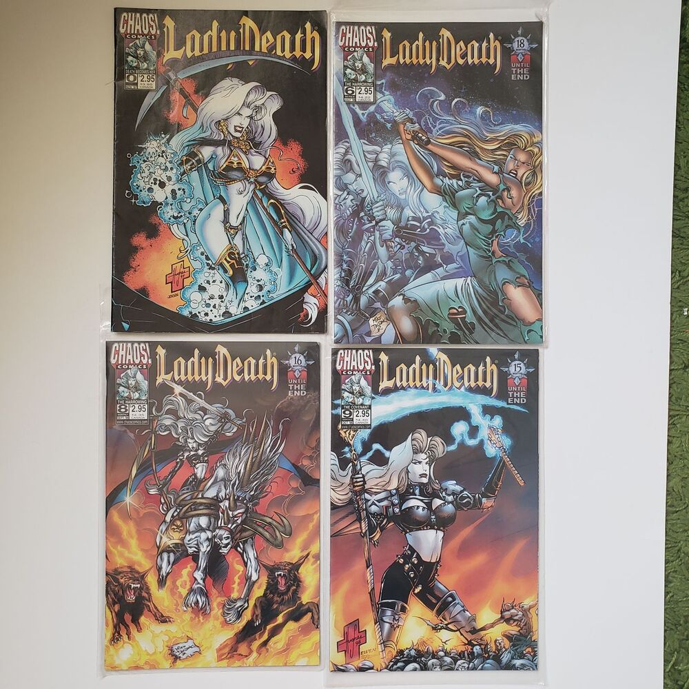 Lady Death Comic Book Lot of 4 1997-1998